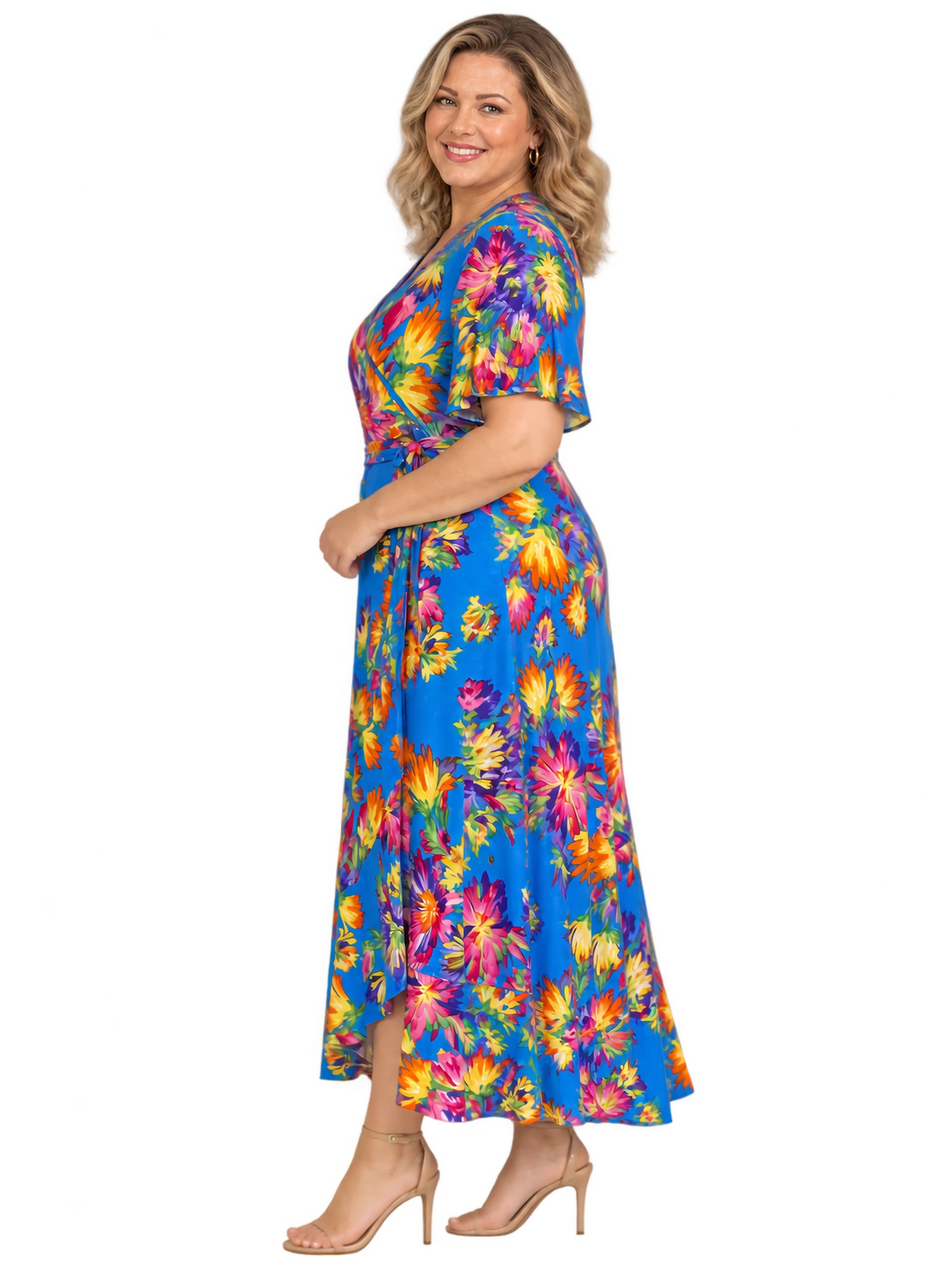 Havana Wrap Dress - Tropical Blue