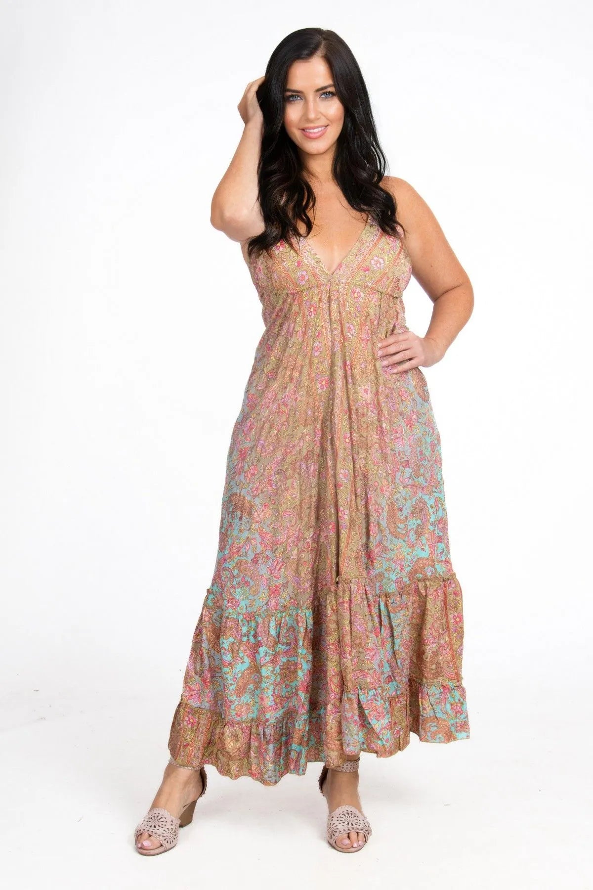 Taya Boho Halter Dress - Butter