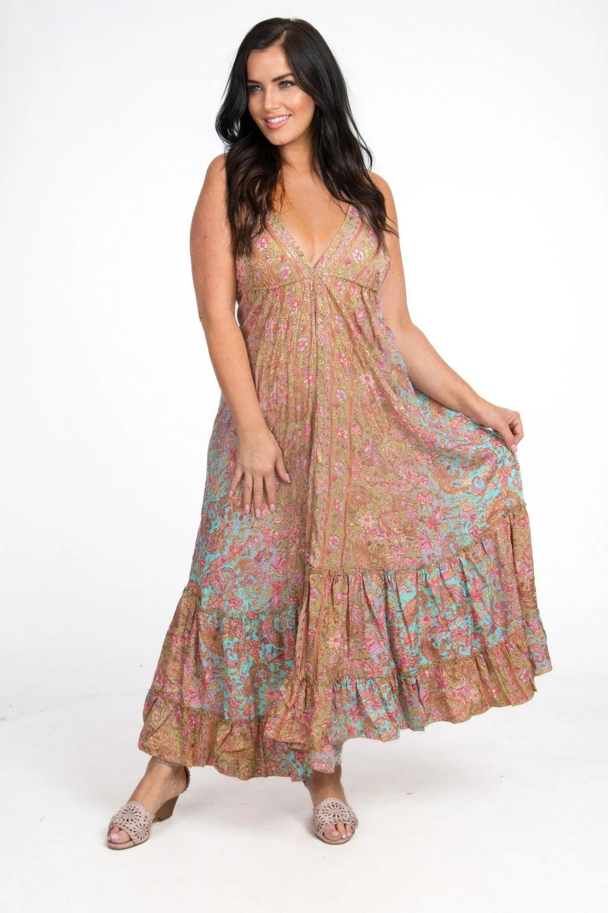 Taya Boho Halter Dress - Butter