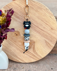 Oto & Iti Keyring | Oto & Iti | Add some personality to your keys or bag with a handmade keyring by Oto &amp; Iti
Features: 

Lobster claw
Silicone beads
Varied designs

Hardware: Varied - gold loo