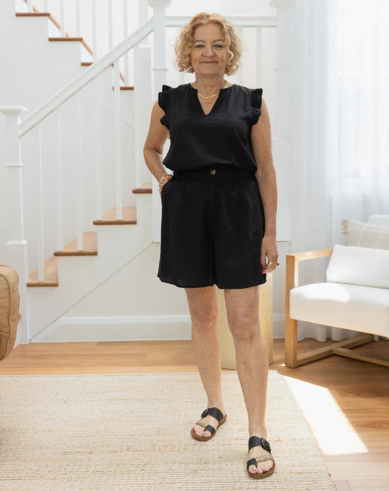 Haven Linen Blend Shorts