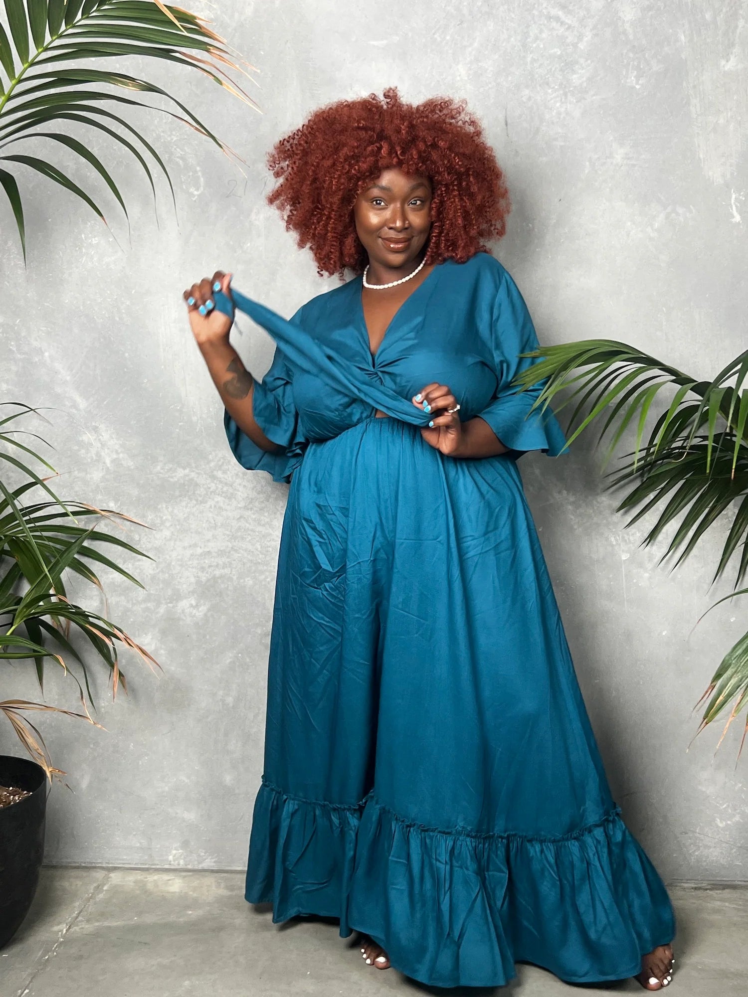 Teal plus size dress sales
