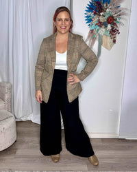 *NEW* Bonnie Pants | Bee Maddison | The Bee Maddison Bonnie Pants in black are a beautifully cut wide leg pant, elevated by the viscose fabrication. Every detail has been considered including the flatt
