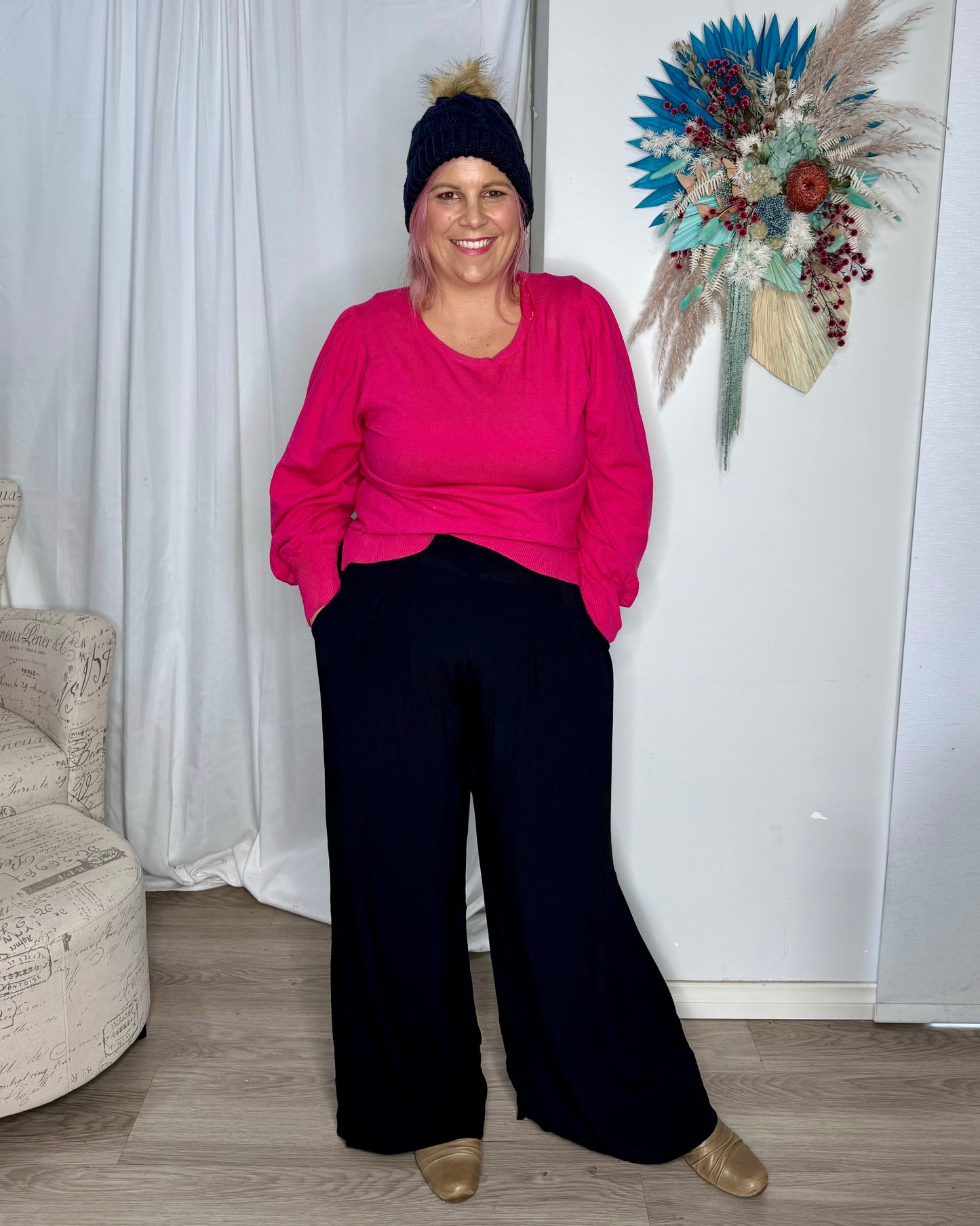 NEW Elsie Beanie - Navy | Betty Basics | Our favourite Elsie Beanie in two new colours - your winter wardrobe's new fave accessory! Keep cosy and stylish with this fun and versatile accessory. Elie's best f