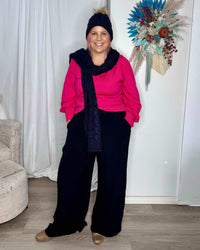 *NEW* Bonnie Pants | Bee Maddison | The Bee Maddison Bonnie Pants in black are a beautifully cut wide leg pant, elevated by the viscose fabrication. Every detail has been considered including the flatt