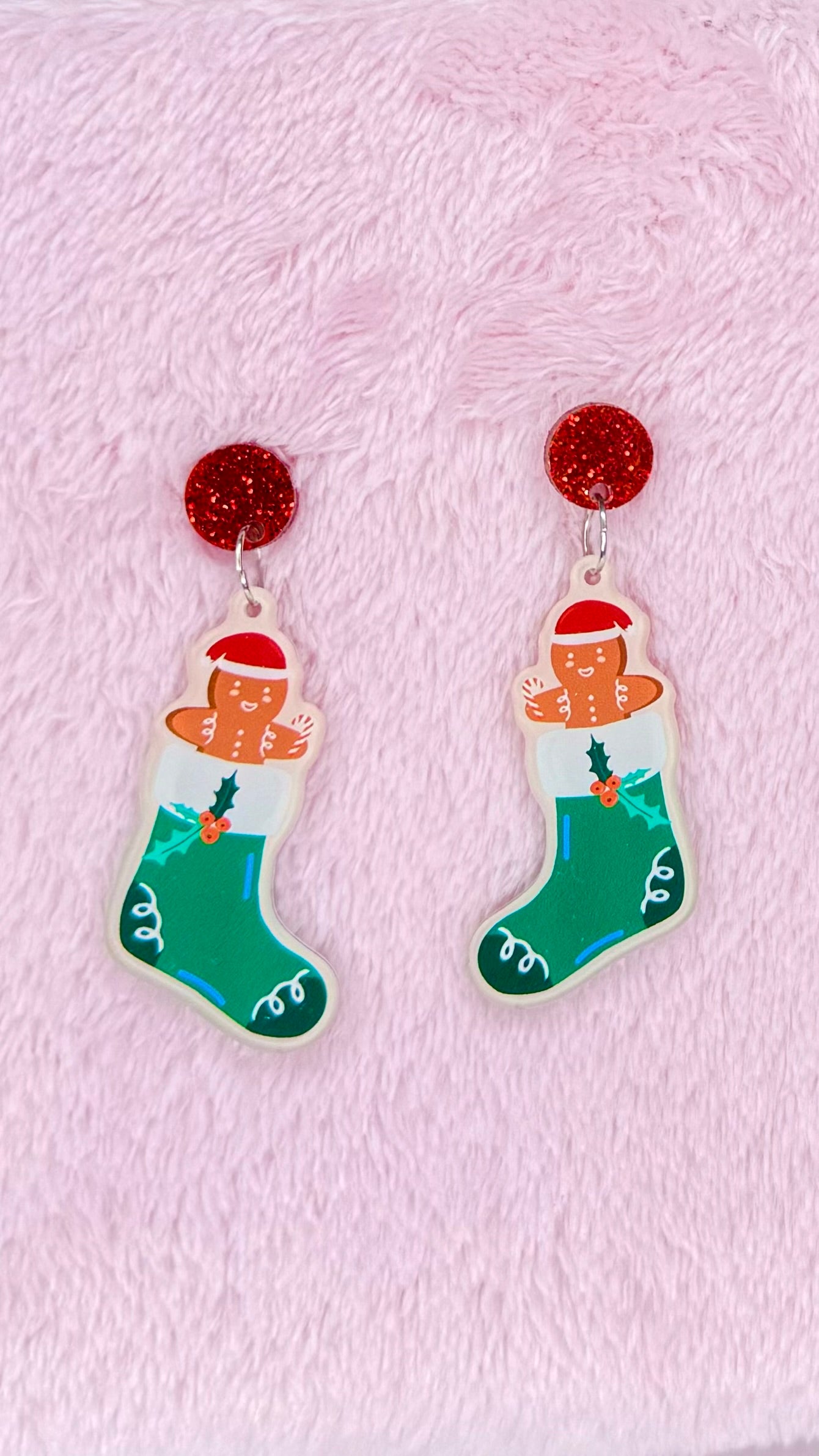 Gingerbread Stocking Christmas Dangles