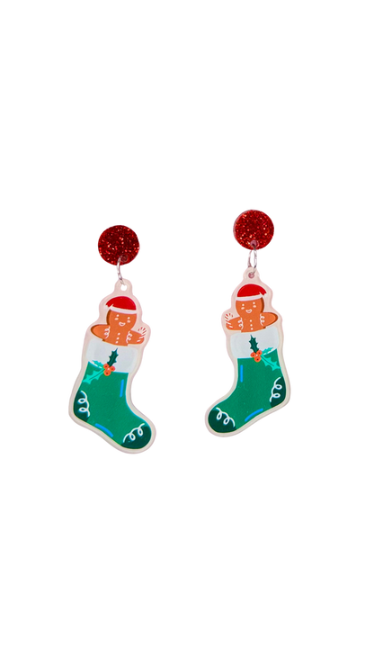 Gingerbread Stocking Christmas Dangles