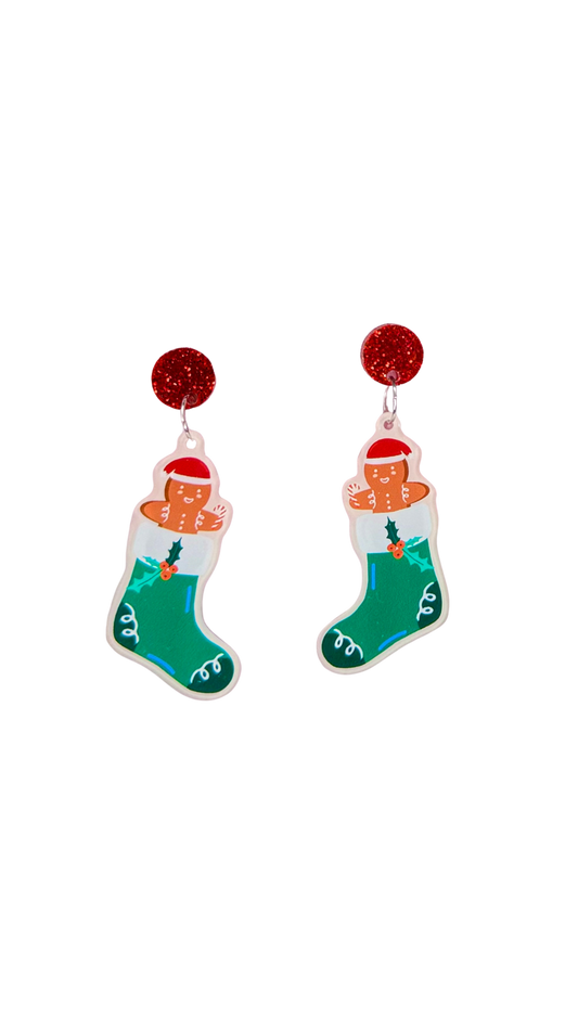 Gingerbread Stocking Christmas Dangles