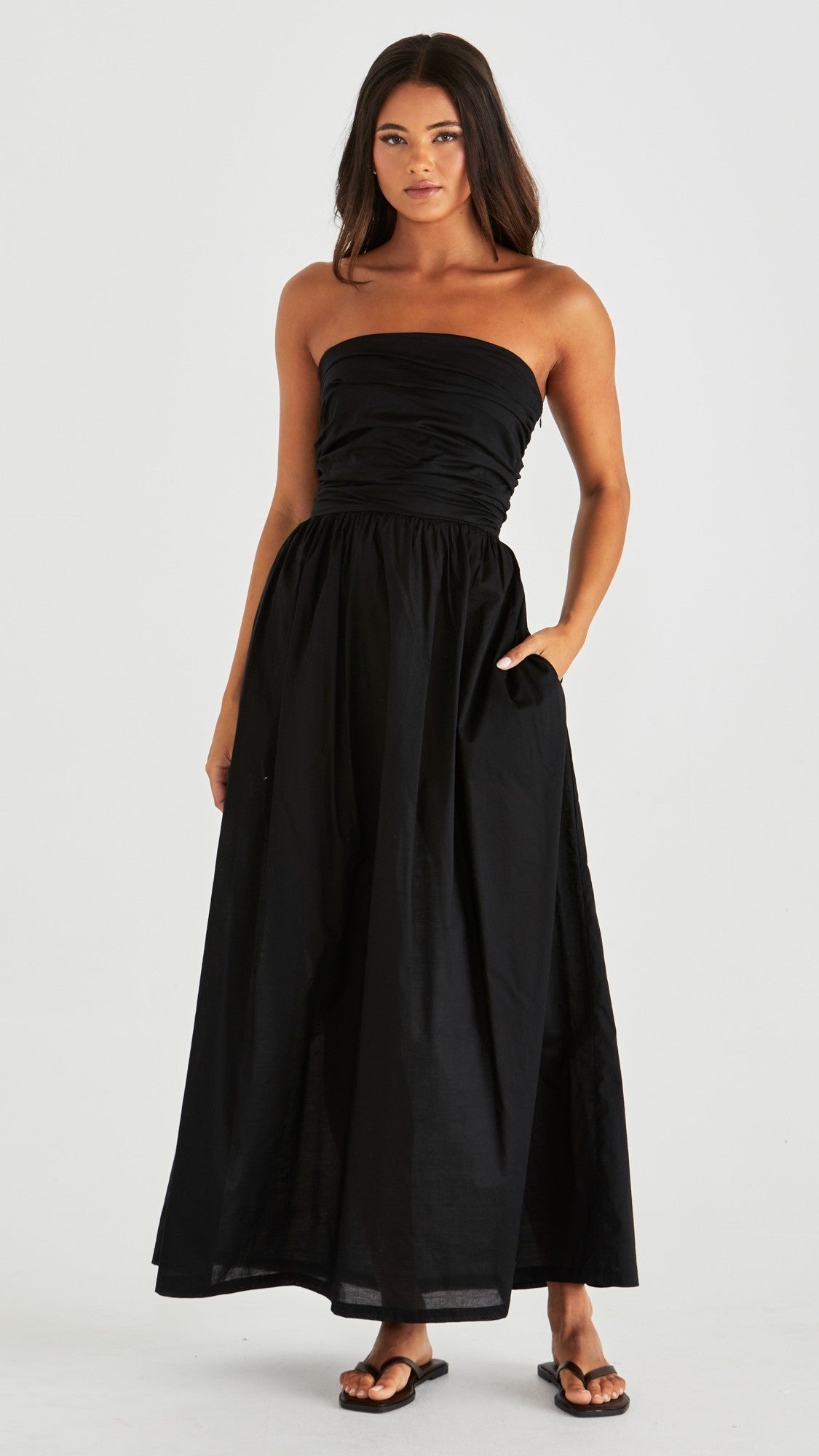 Mina Strapless Dress - Black