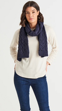 NEW Thelma Scarf - Navy | Betty Basics | Crowd pleaser Thelma Scarf in two new colours - your winter wardrobe's new fave accessory! Keep cosy and stylish with this fun and versatile accessory. Thelma's best