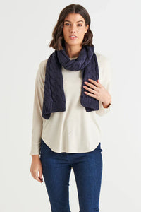 NEW Thelma Scarf - Navy | Betty Basics | Crowd pleaser Thelma Scarf in two new colours - your winter wardrobe's new fave accessory! Keep cosy and stylish with this fun and versatile accessory. Thelma's best