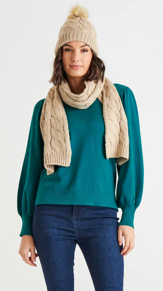 NEW Thelma Scarf - Oat | Betty Basics | Crowd pleaser Thelma Scarf in two new colours - your winter wardrobe's new fave accessory! Keep cosy and stylish with this fun and versatile accessory. Thelma's best