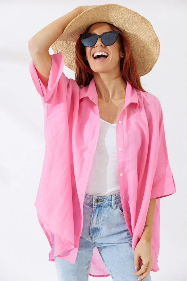 Noosa Shirt - Baby Pink