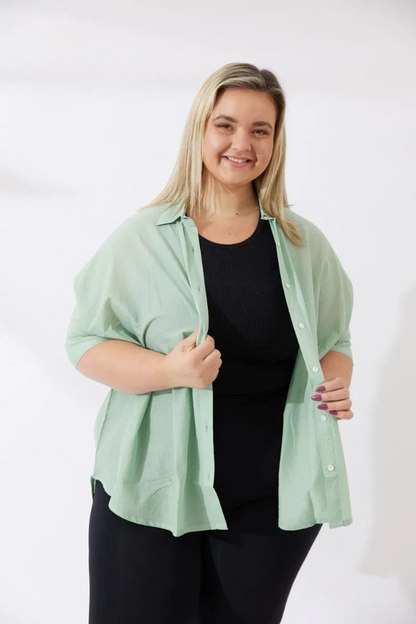 Noosa Shirt - Sage Green