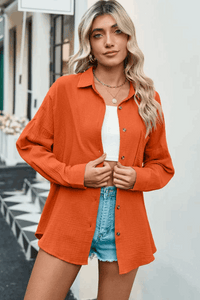 Oahu Crinkle Shirt - Orange