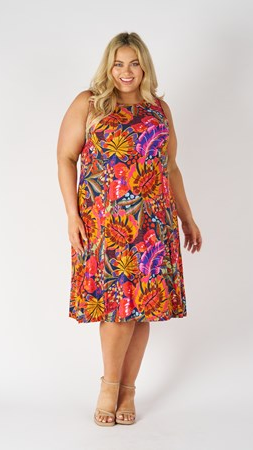 Paula Swing Dress - Vibrant Tropics