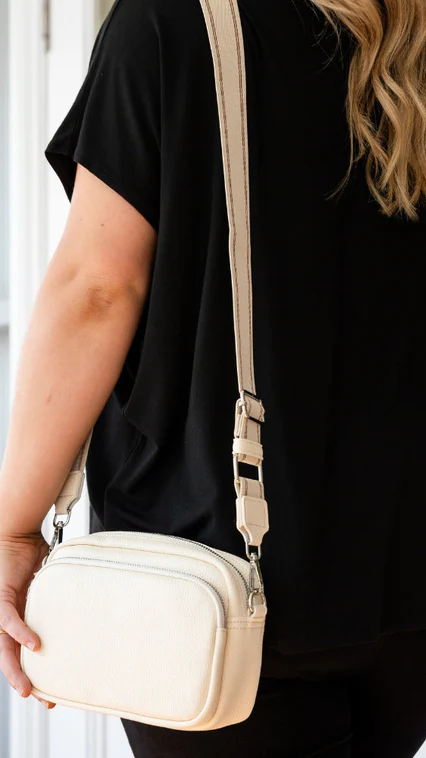 Riley Crossbody Bag - Cream