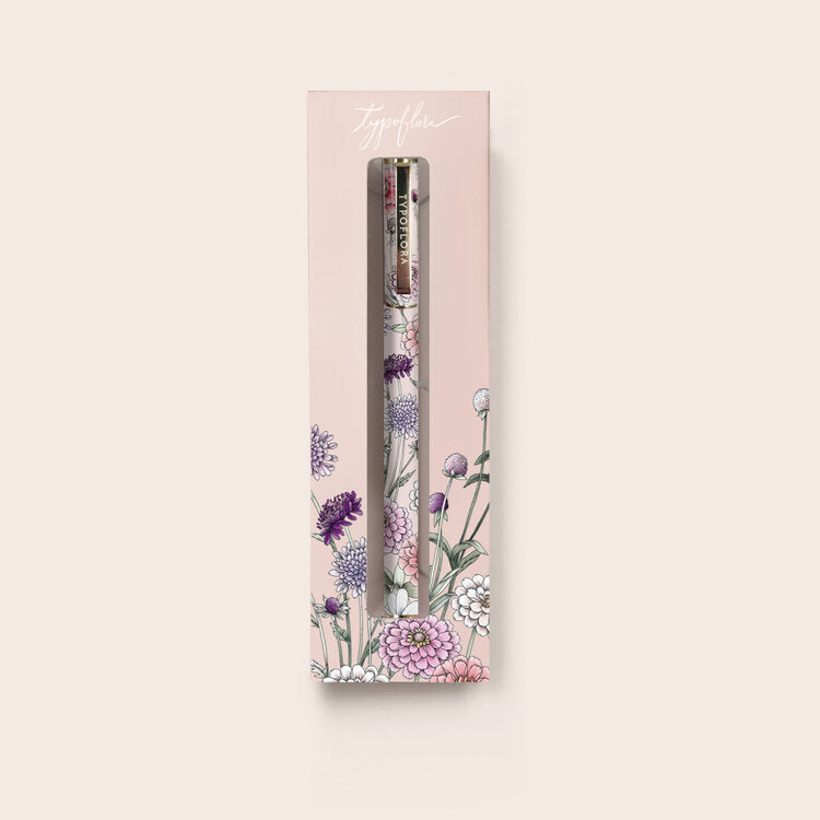 Typoflora Rollerball Pen: Compliment your Typoflora notebook with a refillable rollerball pen in a gorgeous floral print

premium rollerball pen with refillable 0.5mm tip, black ink
stainless - Ciao Bella Dresses 