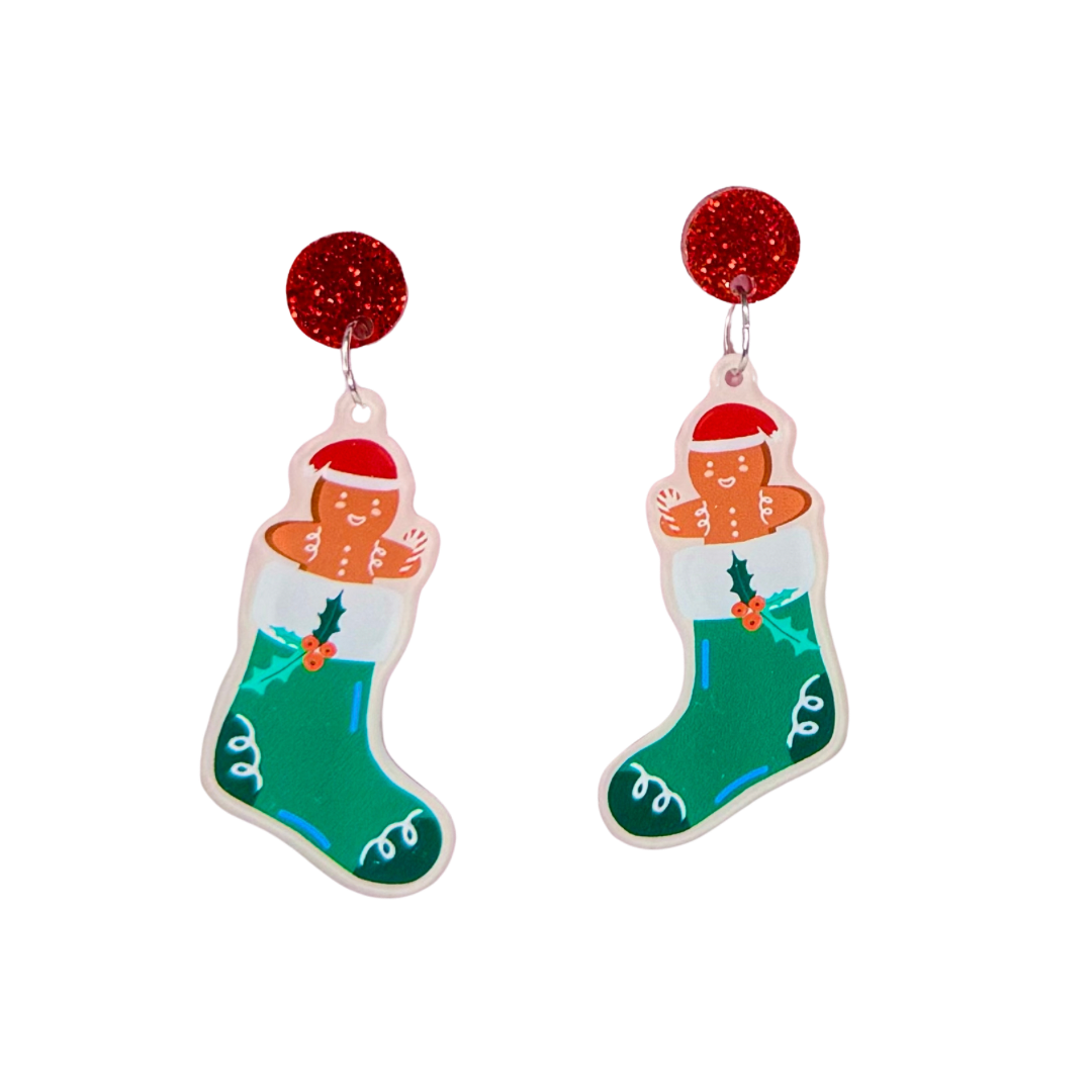 Gingerbread Stocking Christmas Dangles