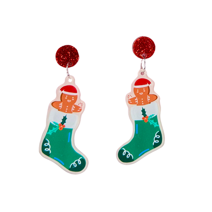 Gingerbread Stocking Christmas Dangles