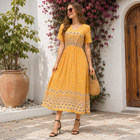 Ava Maxi Dress - Yellow