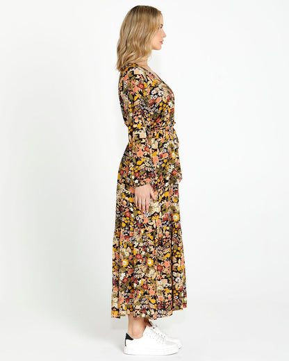 Brigitte Balloon Sleeve Maxi Dress: Get ready to turn heads in the Brigitte Balloon Sleeve Maxi Dress! This timeless and chic style features a flattering and floaty silhouette, a maxi length, and a rem - Ciao Bella Dresses 
