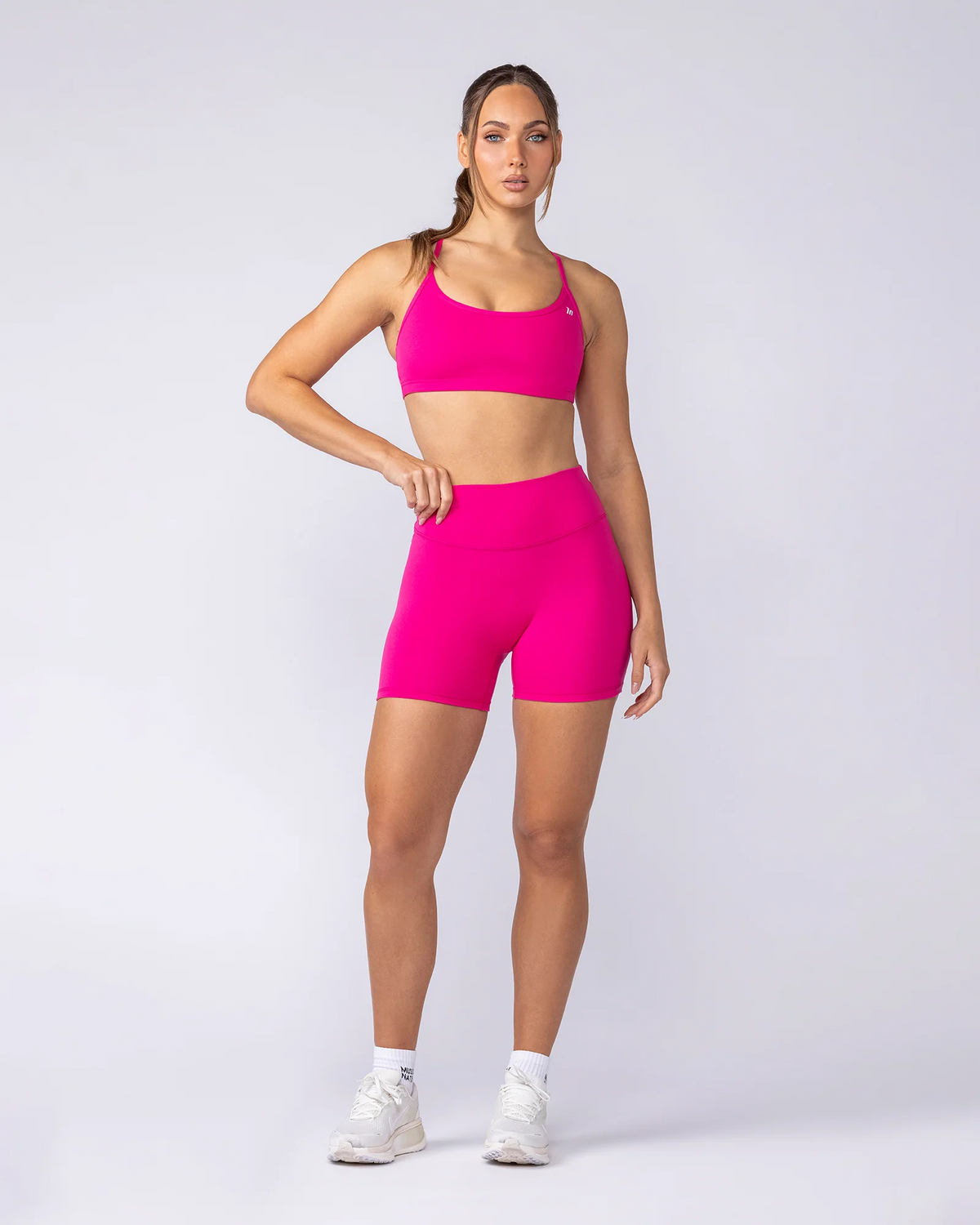 MN Everyday High Rise Midway Shorts - Raspberry