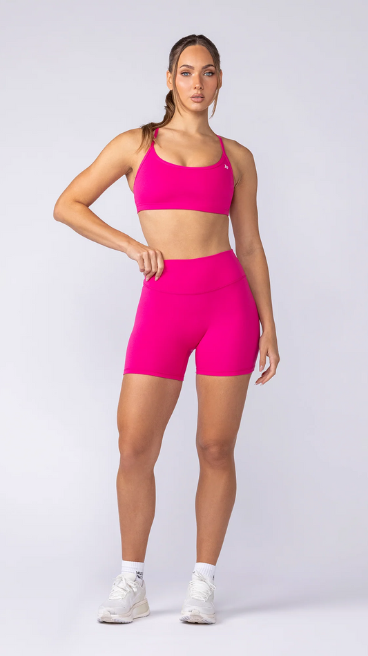 MN Everyday High Rise Midway Shorts - Raspberry
