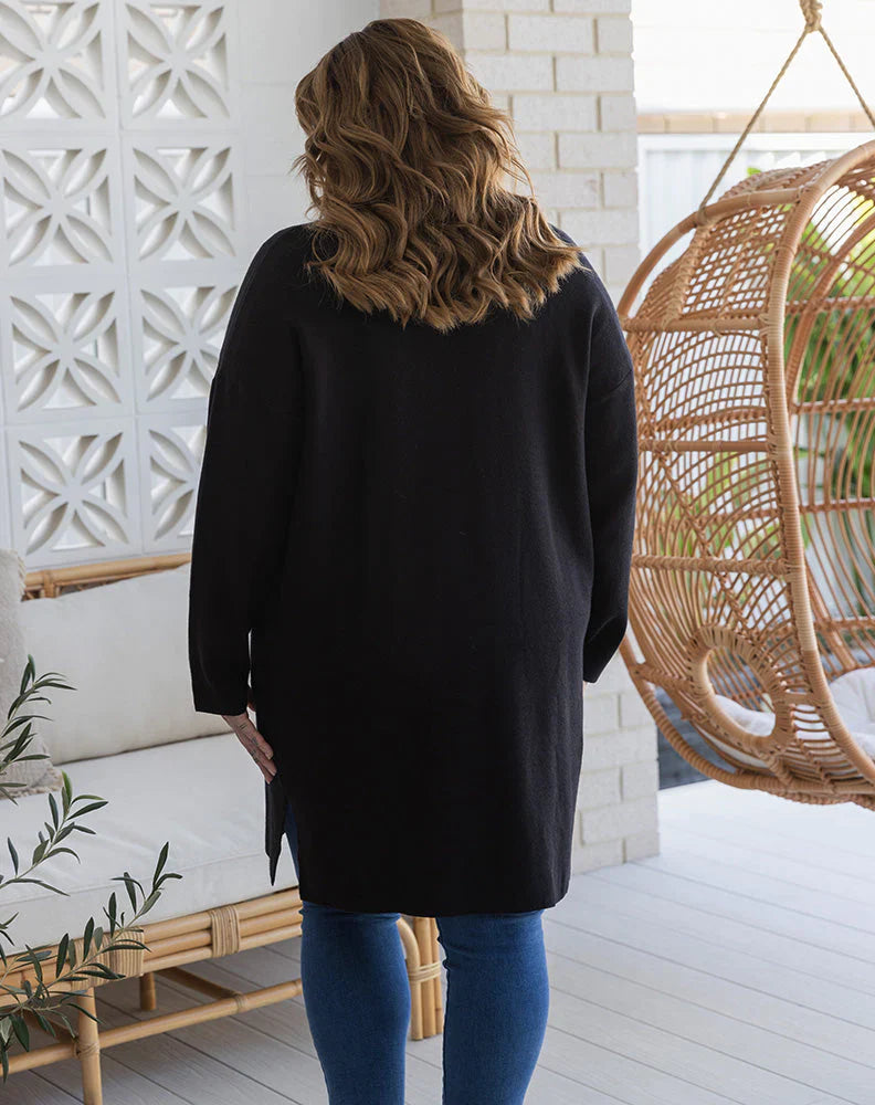 Acacia Coatigan - Tan | Freez | 
A knit coatigan is a wardrobe staple for the transeasonal months. This versatile style can be easily styled from weekend casual to office appropriate, dressed up or