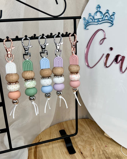 Little Bo Beaded Silicone Keyrings - Rainbow - Ciao Bella Dresses