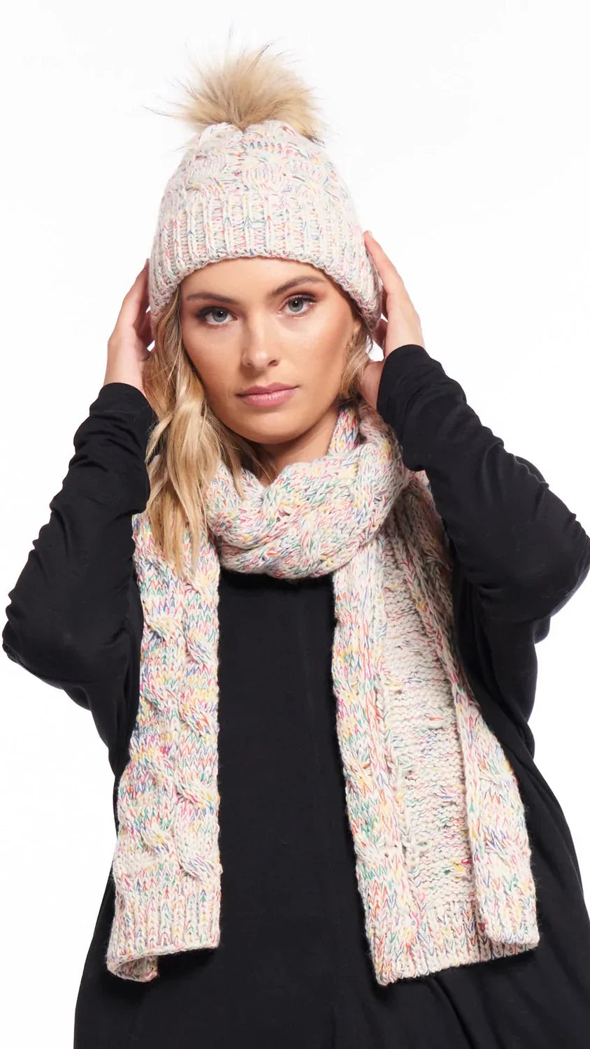 Thelma Scarf - Rainbow Speckles | Betty Basics | Crowd pleaser Thelma Scarf in two new colours - your winter wardrobe's new fave accessory! Keep cosy and stylish with this fun and versatile accessory. Thelma's best