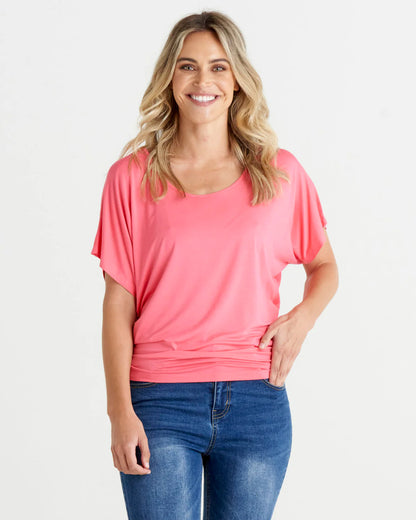 Maui Tee: Drapey and relaxed at the sleeve, this flattering tee is also made from our liquid blend of viscose elastane a breathable fabric with a luxe hand feel. The Maui is p - Ciao Bella Dresses - Betty Basics