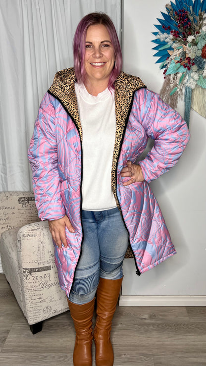 Tasha Reversible Puffer Jacket Sass Clothing Ciao Bella Dresses