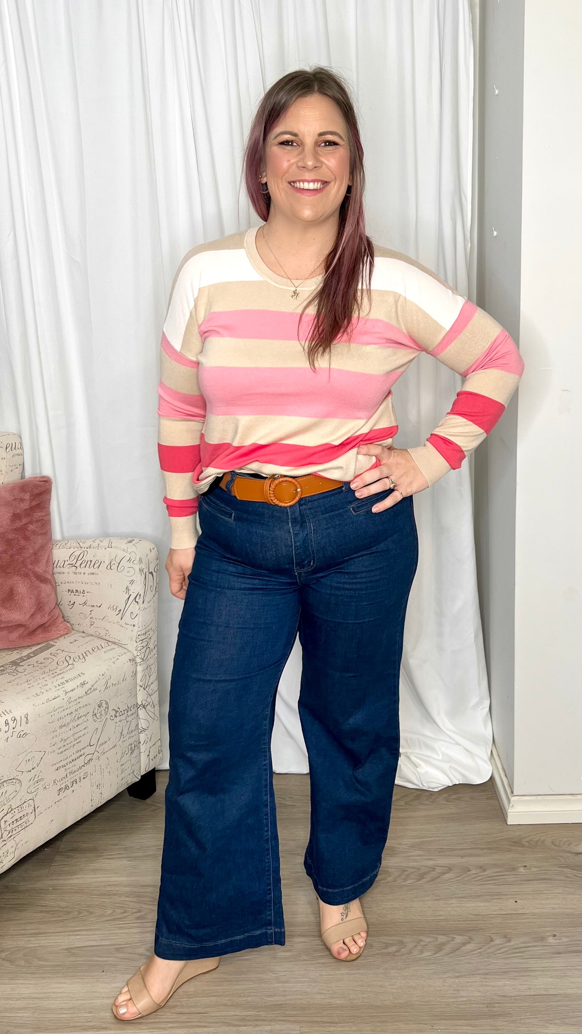 Sophie Knit Jumper | Betty Basics | Made with soft and super stretchy knitted fabric, this jumper is like wearing a warm hug all day long. And because it's lightweight, it's perfect for those tricky tr