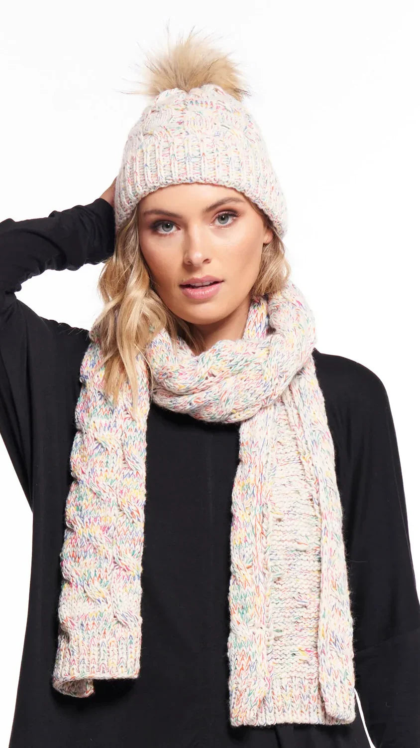 Thelma Scarf - Rainbow Speckles | Betty Basics | Crowd pleaser Thelma Scarf in two new colours - your winter wardrobe's new fave accessory! Keep cosy and stylish with this fun and versatile accessory. Thelma's best