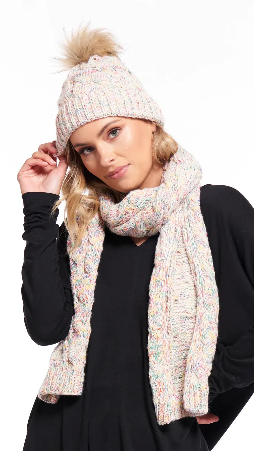 Thelma Scarf - Rainbow Speckles | Betty Basics | Crowd pleaser Thelma Scarf in two new colours - your winter wardrobe's new fave accessory! Keep cosy and stylish with this fun and versatile accessory. Thelma's best