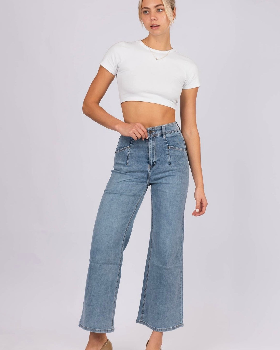 *NEW* Marly Wide Straight Leg High Waisted Jeans - Ciao Bella Dresses