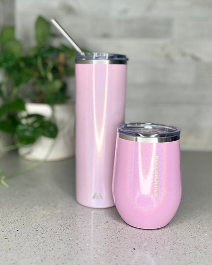 Stemless Vacuum Insulated Tumbler: 
Shaped for comfort and designed for practicality, the Stemless Insulated Tumbler will hold 415ml of liquid and keep it cool for up to 12hrs. What's neat is it'll al - Ciao Bella Dresses - AlcoHolder