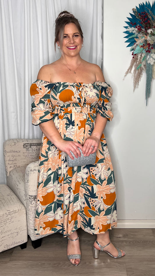 Turner Dress: A twist on our bestselling Kirrily Dress, the Turner is has all the same features with the addition of lace detailing around the arm in a gorgeous new floral print

 - Ciao Bella Dresses 