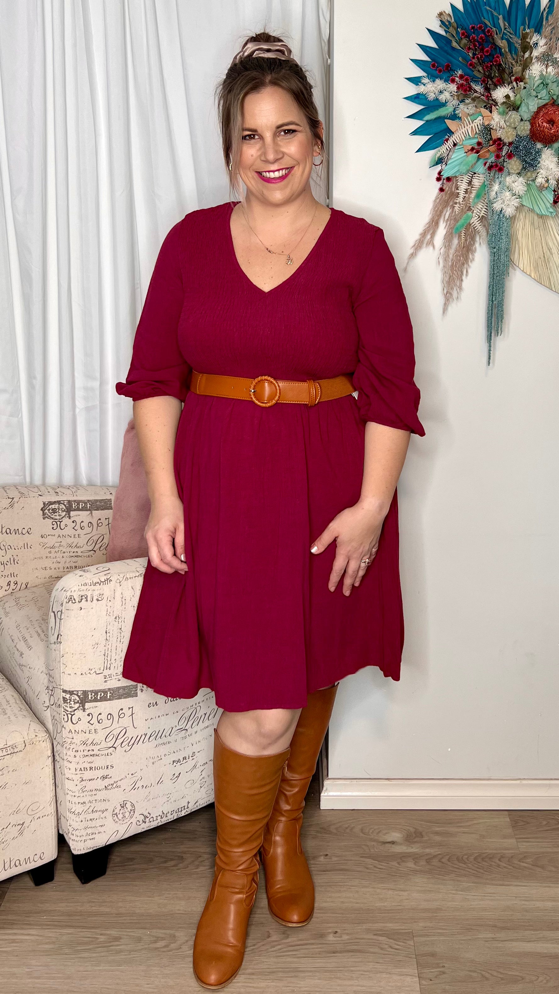 Darcy Rouched Shift Dress: The Darcy Rouched Shift Dress is a simple but stunning design that can be dressed up or down. It is a super comfy chuck on and go style with some gorgeous features t - Ciao Bella Dresses - Mylk the Label