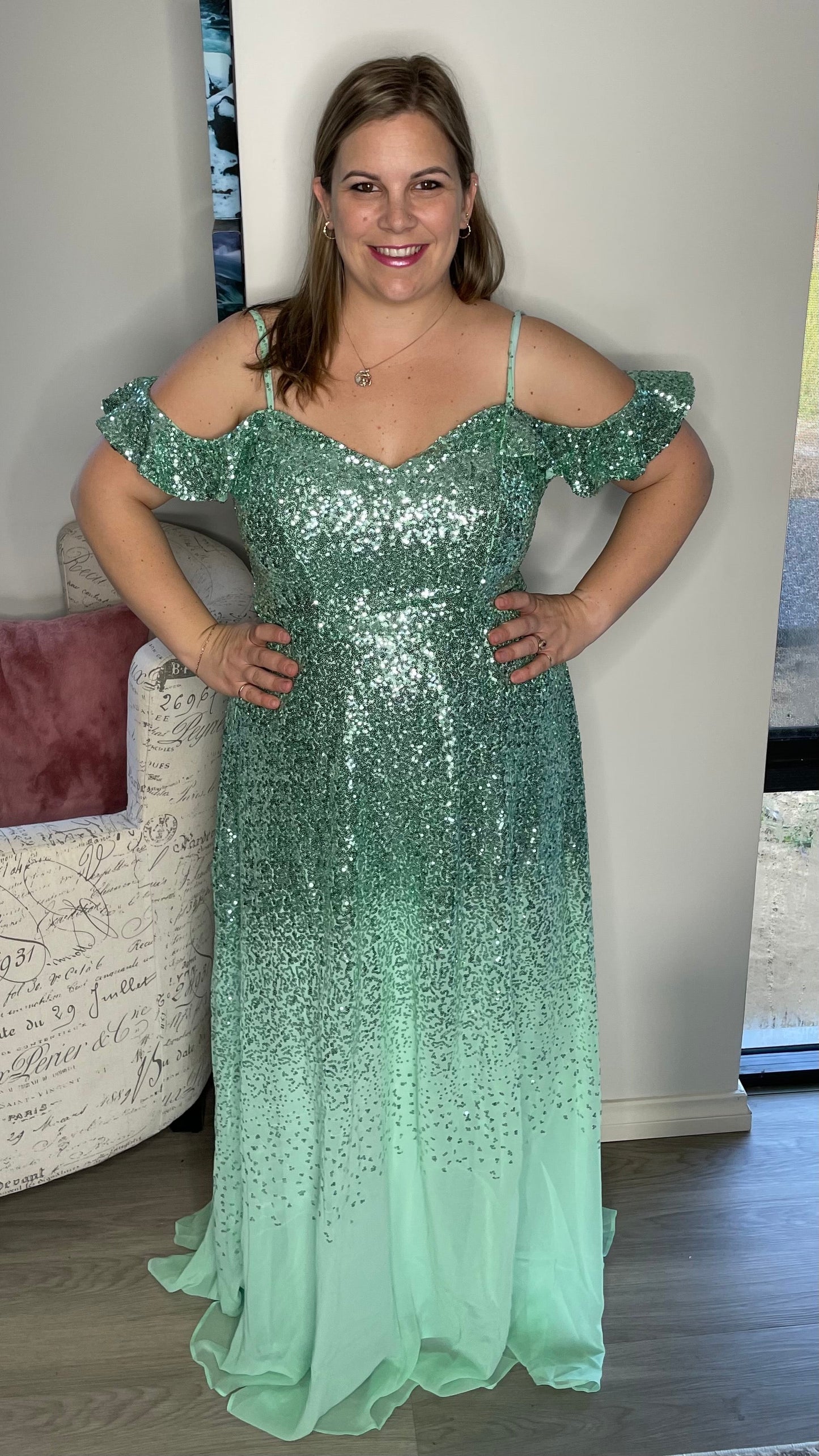 Belle Sequin Chiffon Gown | Goddiva | 
The Belle Dress is aptly named, because when wearing it, you surely will be Belle of the Ball. This sequin and chiffon dress will make you feel like a fairy princes