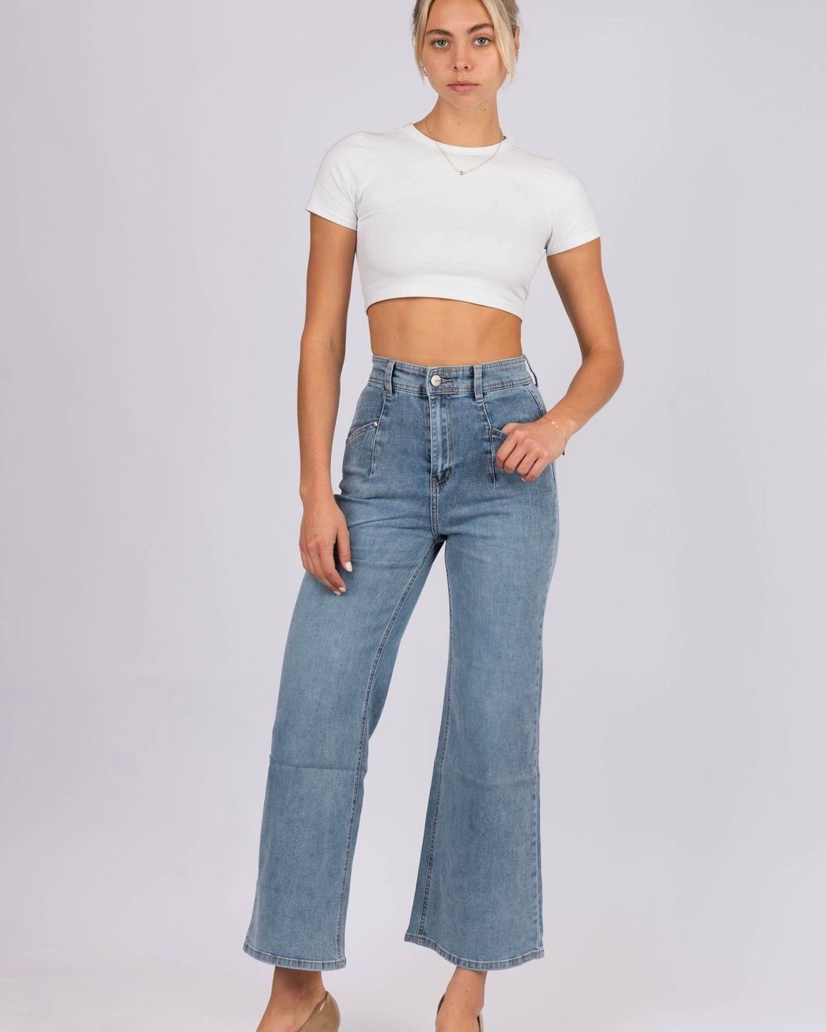*NEW* Marly Wide Straight Leg High Waisted Jeans - Ciao Bella Dresses