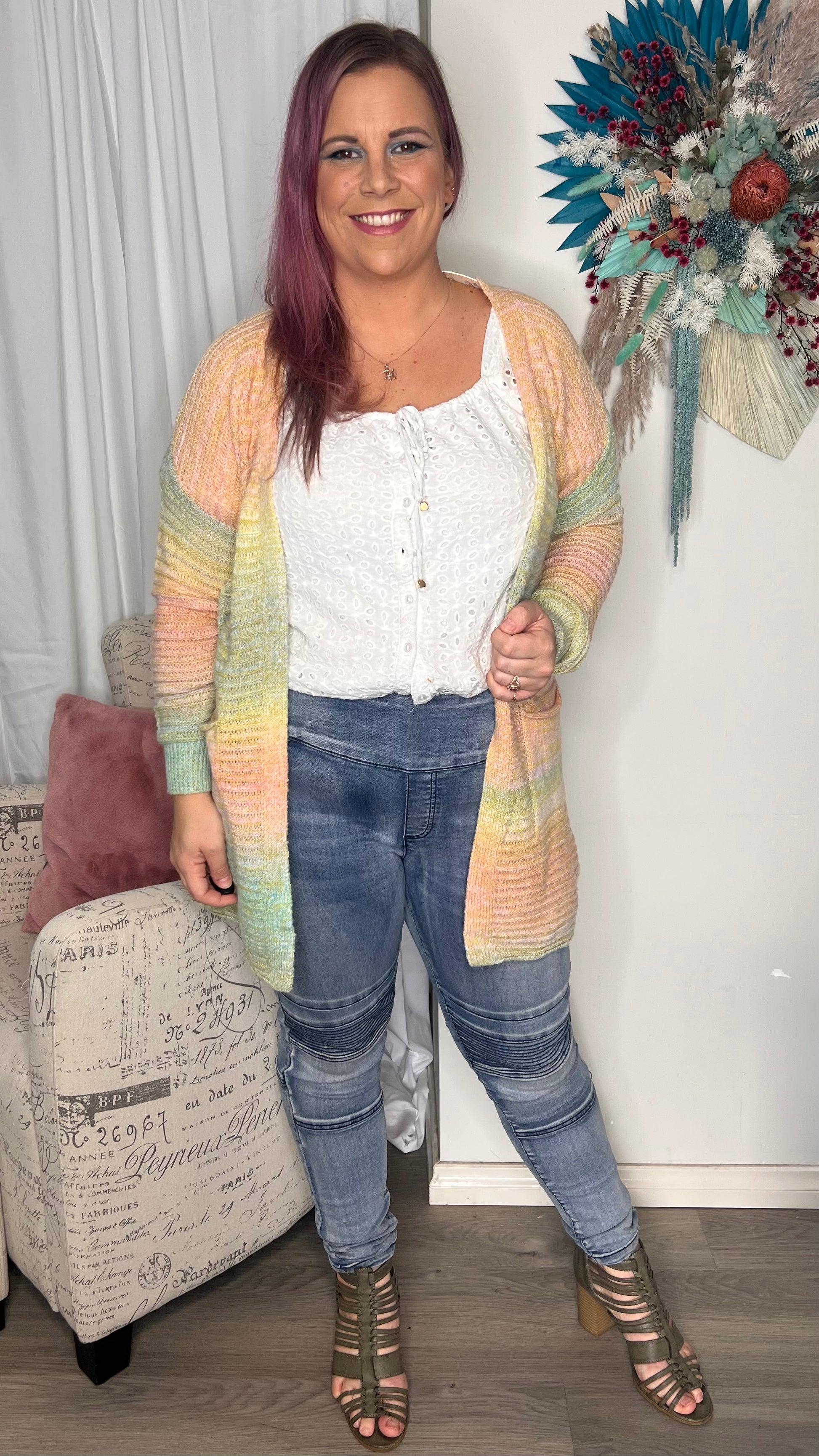 Rainbow plus hot sale size cardigans