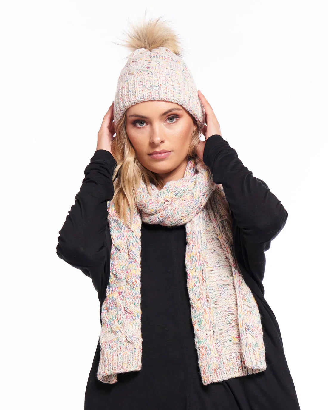 Thelma Scarf - Rainbow Speckles | Betty Basics | Crowd pleaser Thelma Scarf in two new colours - your winter wardrobe's new fave accessory! Keep cosy and stylish with this fun and versatile accessory. Thelma's best