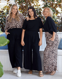 *NEW* Bonnie Pants | Bee Maddison | The Bee Maddison Bonnie Pants in black are a beautifully cut wide leg pant, elevated by the viscose fabrication. Every detail has been considered including the flatt