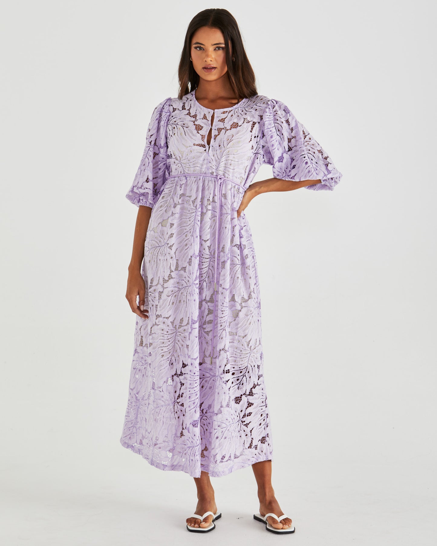 Hilde Lace Dress - Lilac