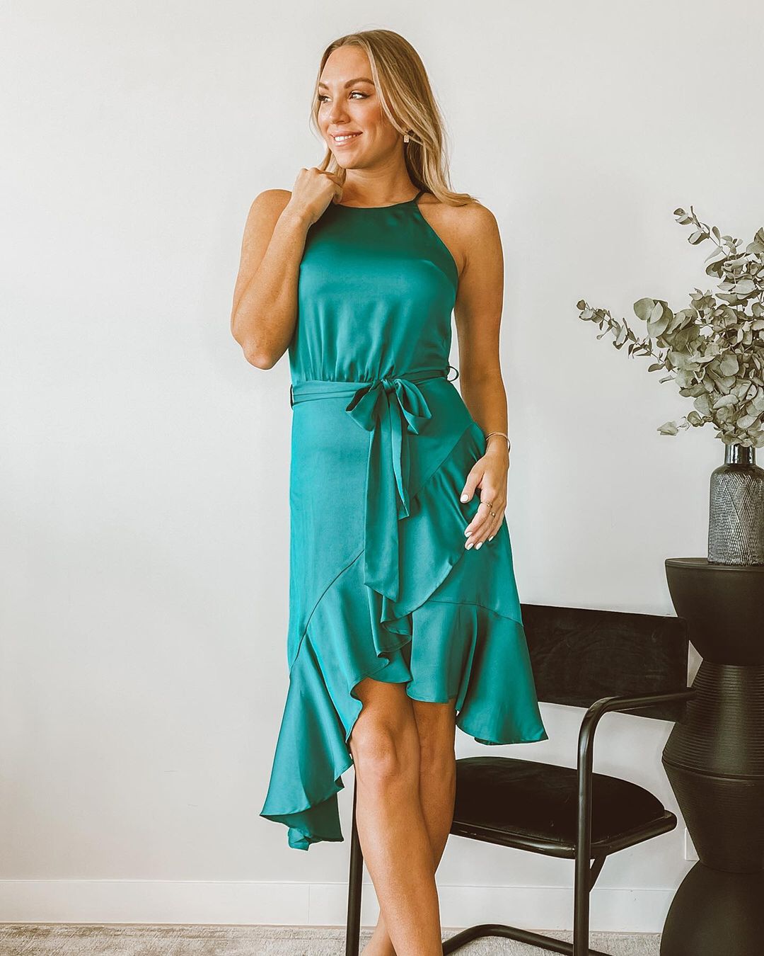 
Zip up back and button at neck
Size up if bottom heavy
Danika is wearing a size 14
 - Zara Midi Dress - Ebby and I