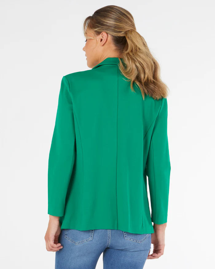 Portsea Blazer - Emerald | Betty Basics | It doesn't get more classic than this versatile layering piece. We call it the Goldilocks of blazers: not too big, not too small and structured enough to wear over a