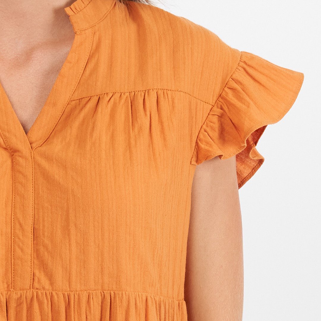 Betty Tiered Dress - Burnt Orange - Ciao Bella Dresses