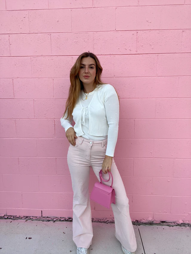 Pink cord best sale flares